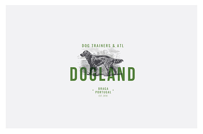 Dogland logo branding dog dog illustration dog training identity illustration illustrator logo logotype