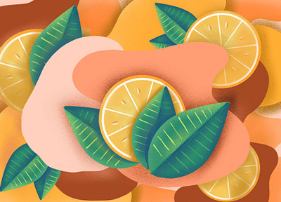 Lemons Background design graphic design illustration