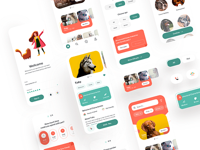 Pet Adoption Mobile UI adoption animal creative design minimal mobile mobile ui pet ui ux