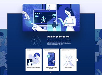 The Future of Learning illustration ui ux webdesign