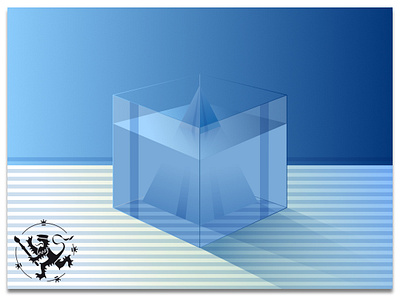 Basic Forms No 4 in Blue blue callmefafa kolmio madeinaffinity neliö pyramid pyramidi raidat sininen square stripes triangle