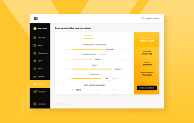 Dashboard - software for managing the discount system. chart dashboard discount finance financial dashboard fintech insurance software ui ux web yellow