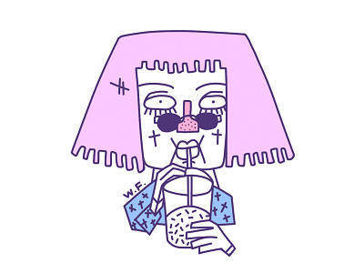 head portrait design illustration 插画