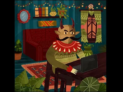 Mister Asura art dribbble illustration procreate vector
