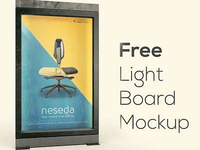 Free Light Board Mockup Dealjumbo 3d banner board flyer free free graphics free mockup free template light mockup photoshop photoshop mockup poster template urban