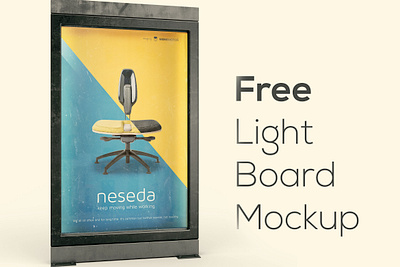 Free Light Board Mockup Dealjumbo 3d banner board flyer free free graphics free mockup free template light mockup photoshop photoshop mockup poster template urban