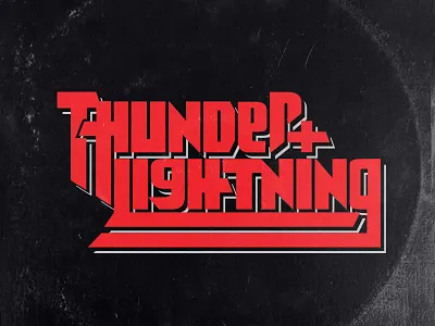 Thunder + Lightning Lettering Treatment custom type design fonts handmade lettering typogaphy