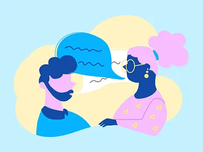 A conversation digital illustration drawing flat illustration illustration vector