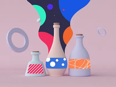 Pots 3d cinema 4d motion motiongraphics octane styleframe