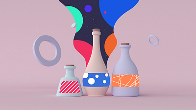 Pots 3d cinema 4d motion motiongraphics octane styleframe