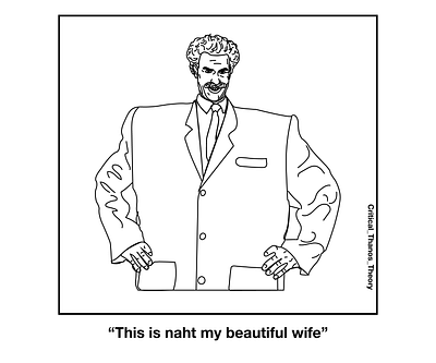 Borat as David Byrne borat david byrne illustration line art lineart memes music talking heads