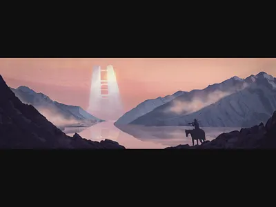 The Shimmering Tower illustration landscape