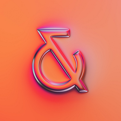 Ampersand 3 - 36 days of type #07 36daysoftype abstract ampersand art colors design filter forge generative illustration lettering type design typography