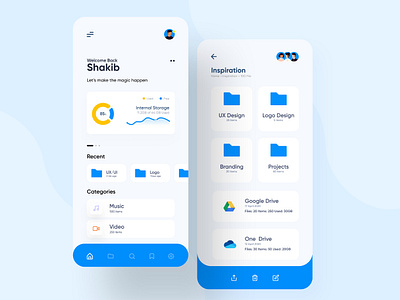 File Manager App app app design appdesing clean clean design clean ui figma file explorer file management file manager file sharing ios ios app minimal popular trend trend 2020 trending ui ux