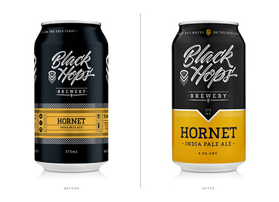 Black Hops Brewery (Before & After) beer beer can beer can design beer packaging black hops branding dan kuhlken design dkng dkng studios nathan goldman packaging