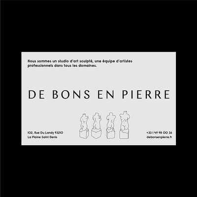 De Bons En Pierre art branding card design draw illustration logo shape typography