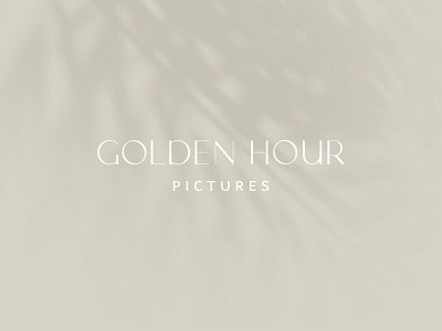 Golden Hour Pictures Logotype branding classy design logo logo design logo mark logotype logotypes luxury minimal photography sand sans serif serif shading type typedesign typeface typography vector