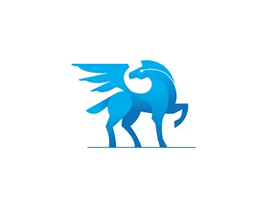 Pegasus Tech animal branding branding concept character gaming gradient icon horse icon logo mascot minimal pegasus software tech logo unconventional vector