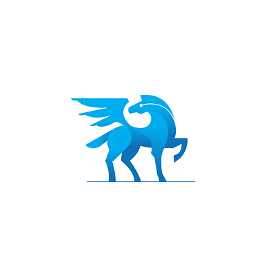 Pegasus Tech animal branding branding concept character gaming gradient icon horse icon logo mascot minimal pegasus software tech logo unconventional vector