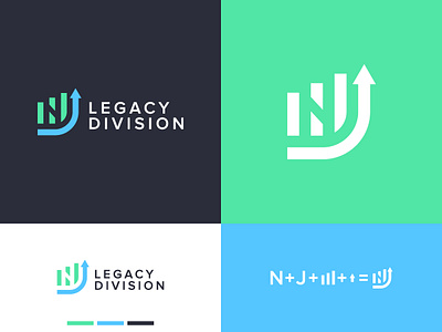 NJ logo arrow logo brand identity branding business logo creative logo financial logo growing j logo minimalist logo modern logo