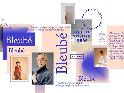 Bleubé brand branding color design fashion icons illustration poster type typography