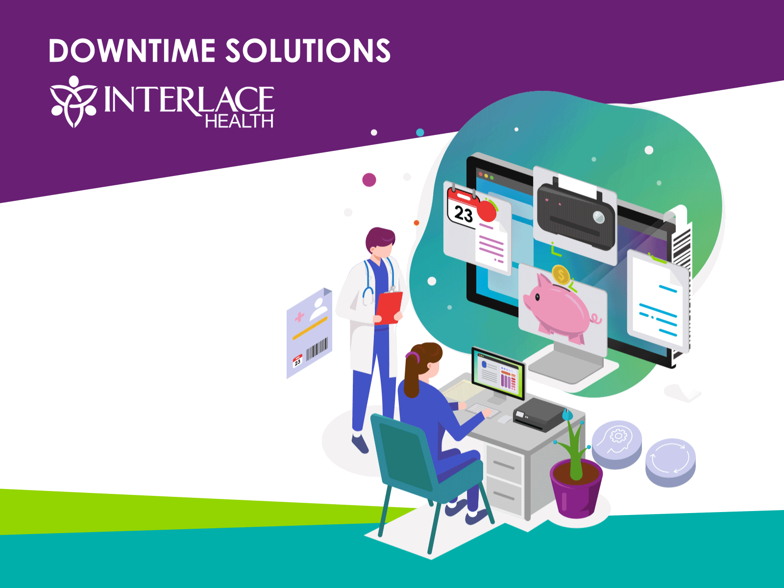 Interlace Health Downtime Solutions animated animation gif graphic healthcare illustration medical vector