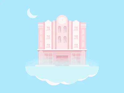 The Pink Hotel adobe illustrator design digital art flat design flat illustration illustration illustration art illustrator