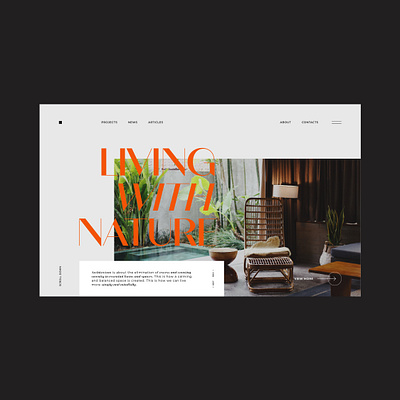 Interior Design studio dailyui dailyuichallange decor decoration design interior landingpage minimal minimalist nature plants ui website