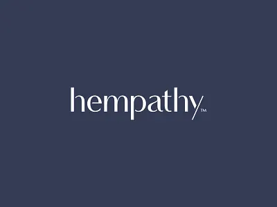 Hempathy logo cannabis cbd dante feminin hemp lettermark lotion typemark wellness