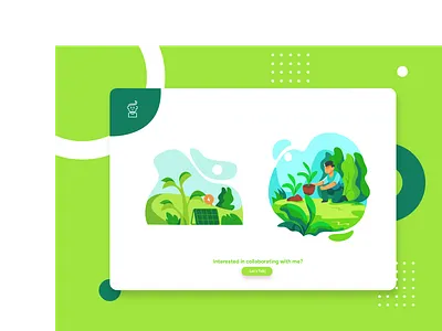Green Virtual garden for this time branding design dribbleweeklywarmup flat illustration flatdesign garden green illustration ui ux vector