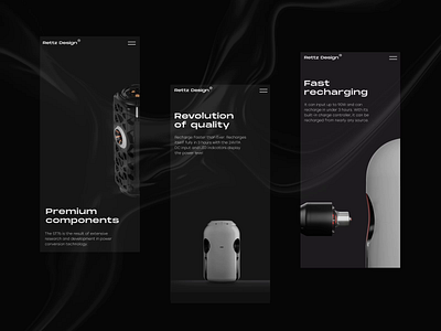 Product Landing Page for Mobile 3d 3danimation animation dark theme design graphic design interaction interface landing page mobile mobile screens mobile website motion design responsive web design responsive website ui user experience user experience design ux web design