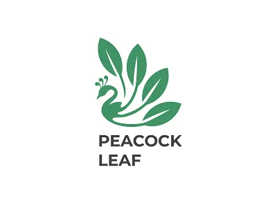 Logo Peacock Leaf brand identity branding design graphic design illustration illustrator leaf logo logotype peacock vector