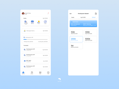Fintech App - UangSaku app app design application design mobile mockup uiux ux web webdesign