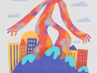 Spring Time abstract color editorial illustration hand drawn human illustration midcentury spot illustration spot illustrations spring