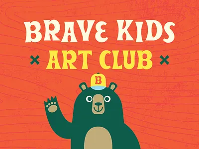 Brave Kids Art Club animals art bear character club drawing illustration retro youtube