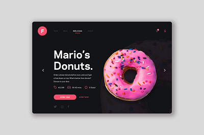 FoodWhips UI Design app art branding design minimal ui ux vector web website