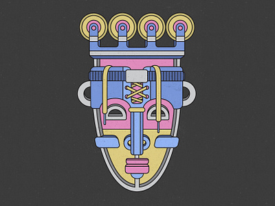 Rollerhead adobeaftereffects animation coverart design digitalillustration drawing friend graphicdesign illustration illustration art illustrator imaginary mask motiongraphics portrait rollerblade rollerskating tribal vector vectorart