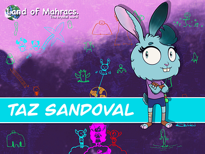 Taz Sandoval bunny cartoon character coffeescartoon hero oc