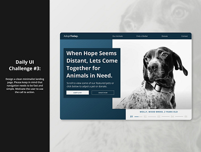 Daily UI Challenge 3: Minimalist Landing Page dailydesignchallenge dailyui dailyuichallenge