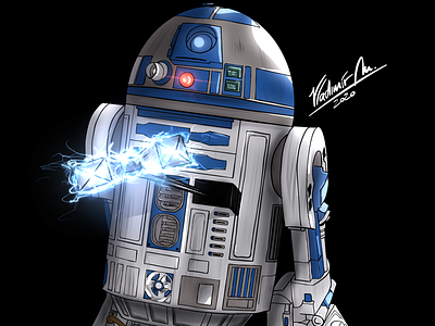 R2D2 fanart procreate star wars