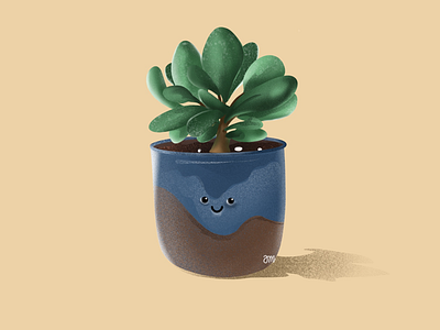 Joey the Succulent 3d art character design fresh friends green hello home icons illustration plant pot procreate smile succulents texture ui