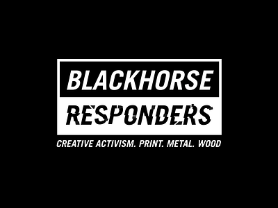 Logos that didn't make the cut black black and white logo blackandwhite brand branding distressed grit horse illustrtion logo monochrome monogram responders typography urban vector workshop youth