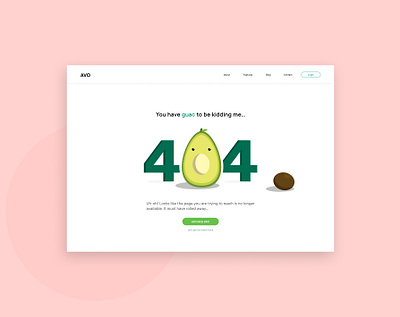 Daily UI 008 :: 404 Error Page @dailyui adobe illustrator app app design avocado dailychallenge dailyui dailyui008 design digitaldesign illustration mobileapp ui ui ux ux vector web