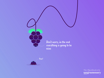 Minimal comical illustration comics concept creative daily 100 challenge funny illustration grapes illustration