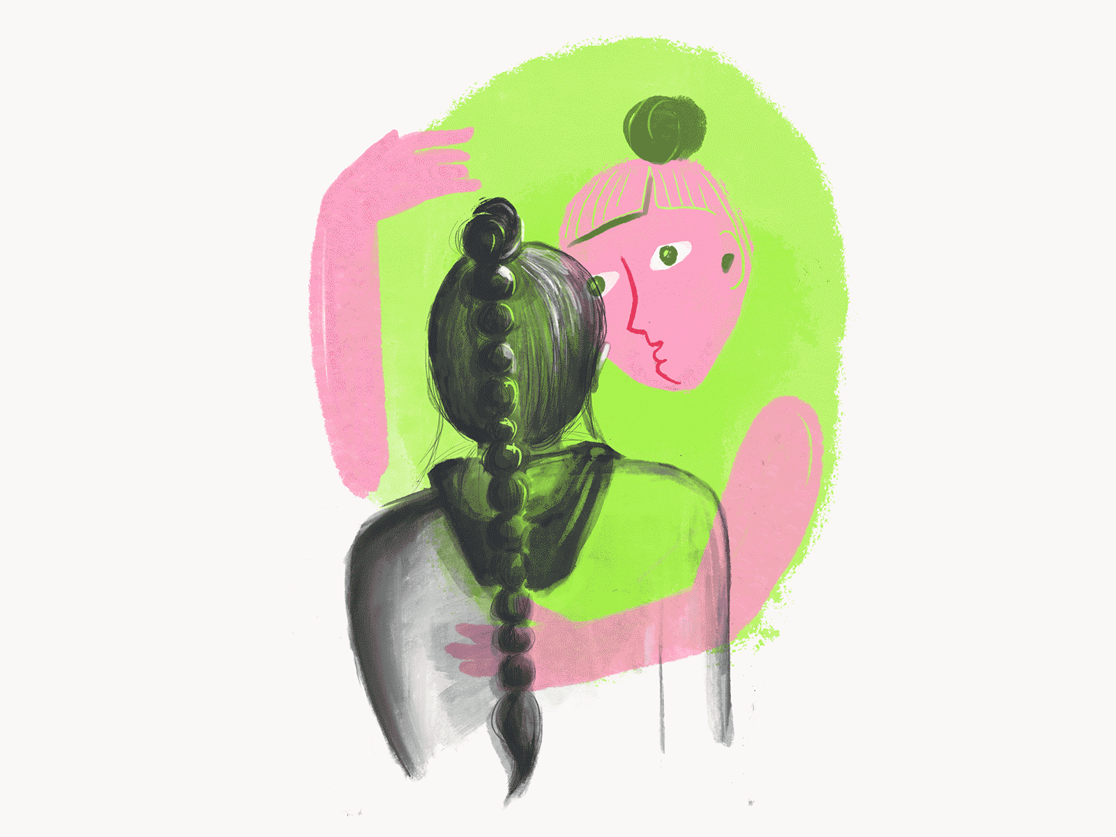 Secrets 2d abstract animation character animation experiment gif hand drawn illustraion loop procreate secret whisper