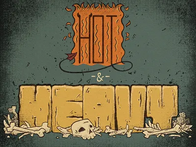 Hot & Heavy comic book comic book art cover art illustration poster design retro design typography typography art typography design vintage design