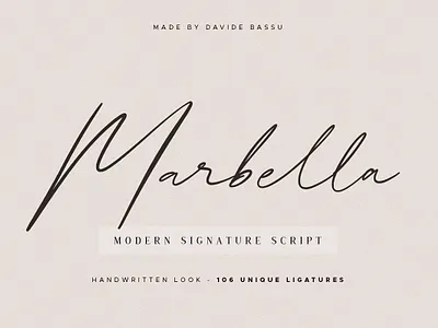 Marbella - Stylish Signature script creative market elegant font font font design fonts graphic design handwriting handwriting font handwriting fonts handwritten handwritten font handwritten fonts lettering logo fonts logotype script font typeface typeface design typefaces typography