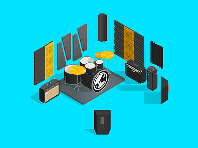 Air design illustration isometric music vector