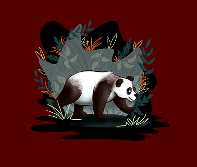 Panda Exploration digital illustration digital painting digitalart drawing illustration illustration art illustrator procreate sketching