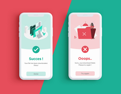 DailyUi 011 - Flash Message 011 dailyui design error flash message illustration iphone mobile succes ui ux